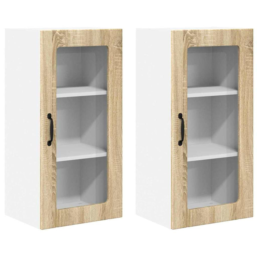 Keukenkast aan de muur 2 pcs Sonoma Eiken 40 x 31 x 80 cm