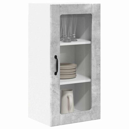 Keukenkast aan de muur Beton Grijs 40 x 31 x 80 cm Bewerkt hout