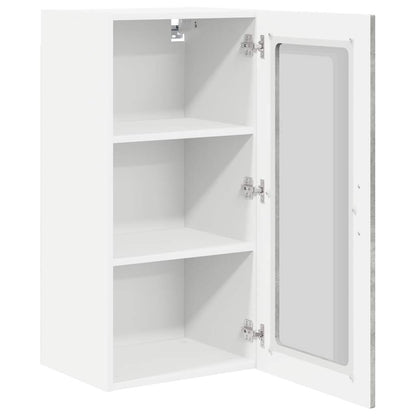 Keukenkast aan de muur 2 pcs Beton Grijs 40 x 31 x 80 cm