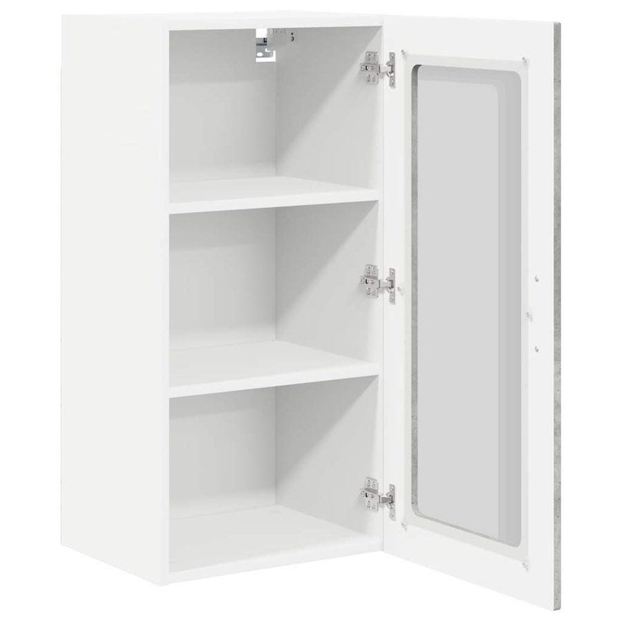 Keukenkast aan de muur 2 pcs Beton Grijs 40 x 31 x 80 cm