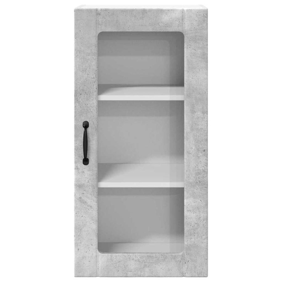 Keukenkast aan de muur 2 pcs Beton Grijs 40 x 31 x 80 cm