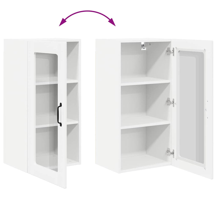 Keukenkast aan de muur met plank Hoogglans wit 40 x 31 x 80 cm