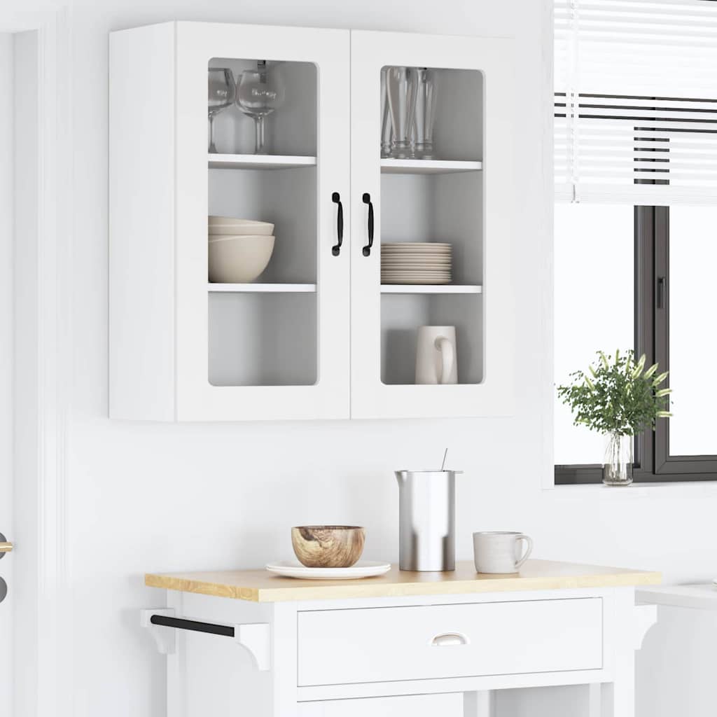 Keukenkast aan de muur 2 pcs Hoogglans wit 40 x 31 x 80 cm