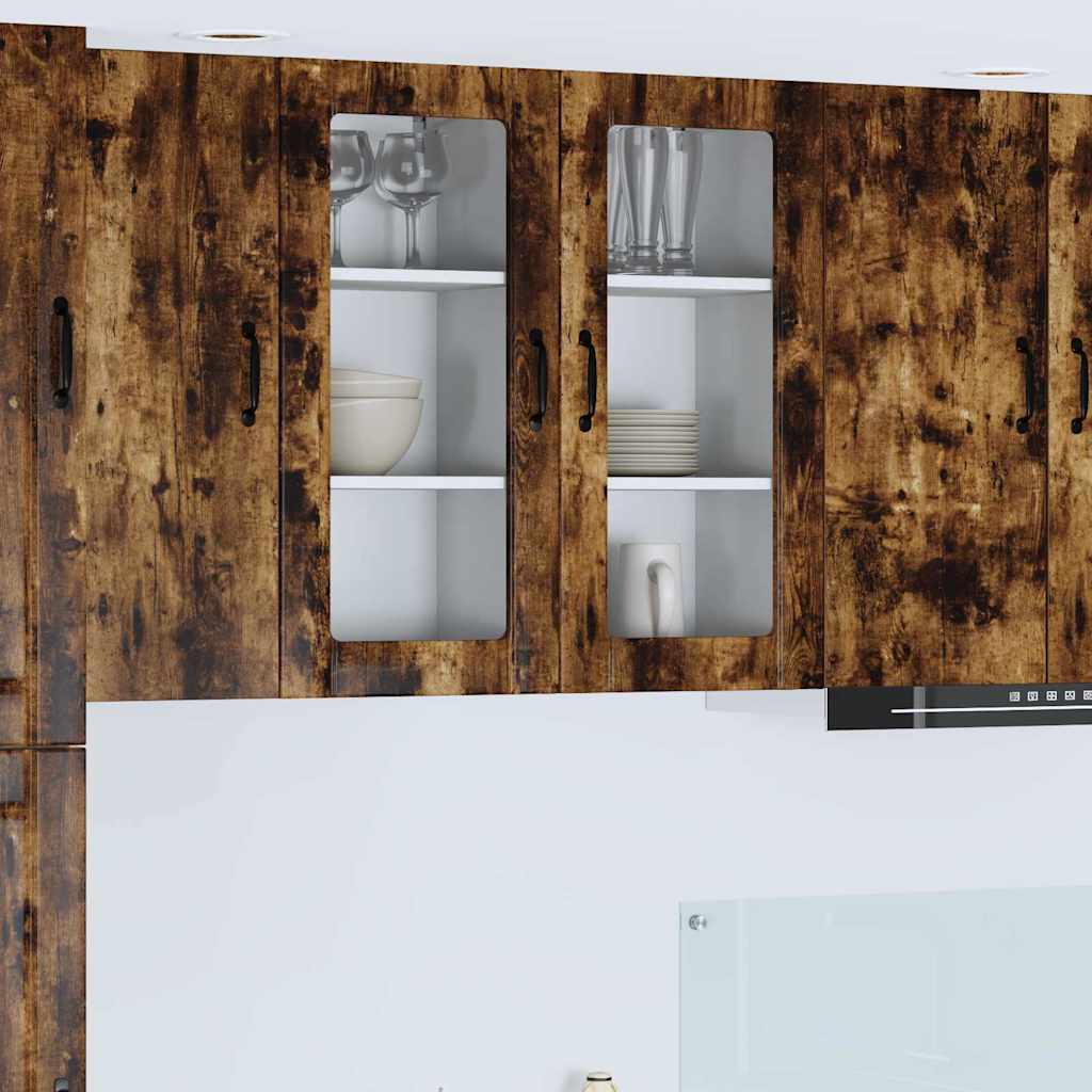 Keukenkast aan de muur met plank Gerookt eiken 40 x 31 x 80 cm