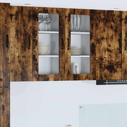 Keukenkast aan de muur met plank Gerookt eiken 40 x 31 x 80 cm