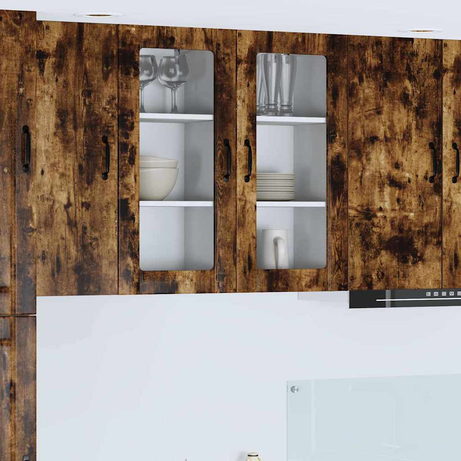 Keukenkast aan de muur met plank Gerookt eiken 40 x 31 x 80 cm
