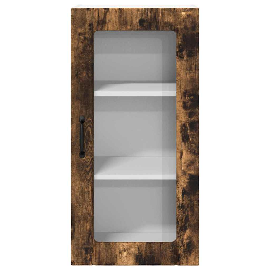 Keukenkast aan de muur 2 pcs Gerookt eiken 40 x 31 x 80 cm