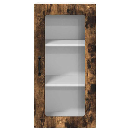 Keukenkast aan de muur 2 pcs Gerookt eiken 40 x 31 x 80 cm