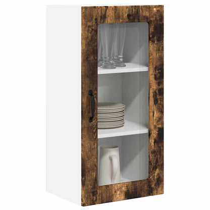 Keukenkast aan de muur 2 pcs Gerookt eiken 40 x 31 x 80 cm