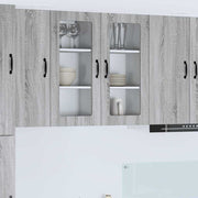 Keukenkast 40x31x80 cm grijs Sonoma bewerkt hout