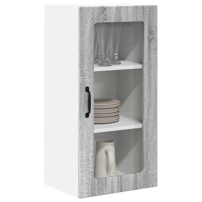 Keukenkast aan de muur met plank Grijs Sonoma 40 x 31 x 80 cm