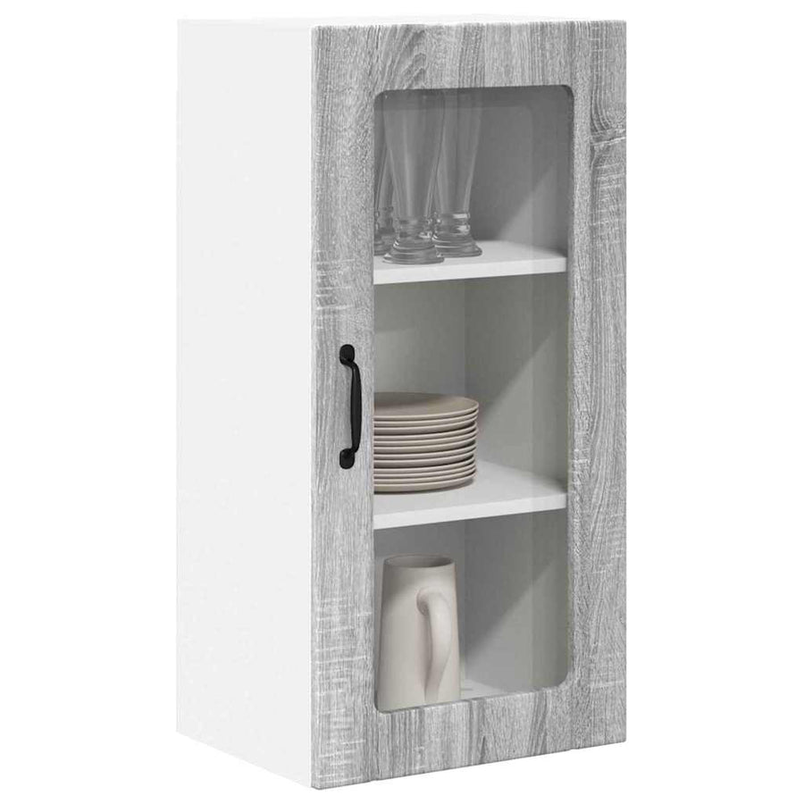 Keukenkast aan de muur met plank Grijs Sonoma 40 x 31 x 80 cm
