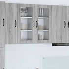 Keukenkast 2 stuks 40x31x80 cm grijs Sonoma bewerkt hout