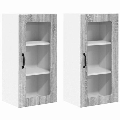 Keukenkast aan de muur 2 pcs Grijs Sonoma 40 x 31 x 80 cm