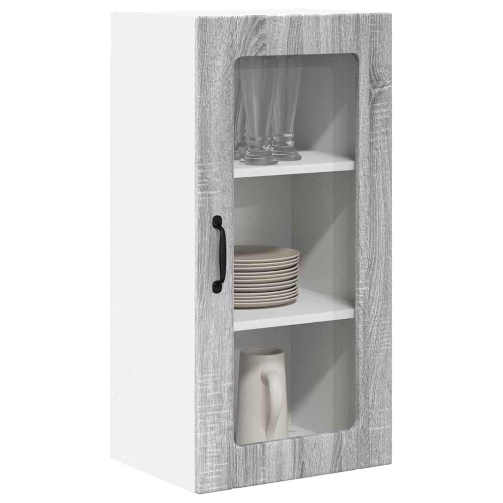 Keukenkast aan de muur 2 pcs Grijs Sonoma 40 x 31 x 80 cm