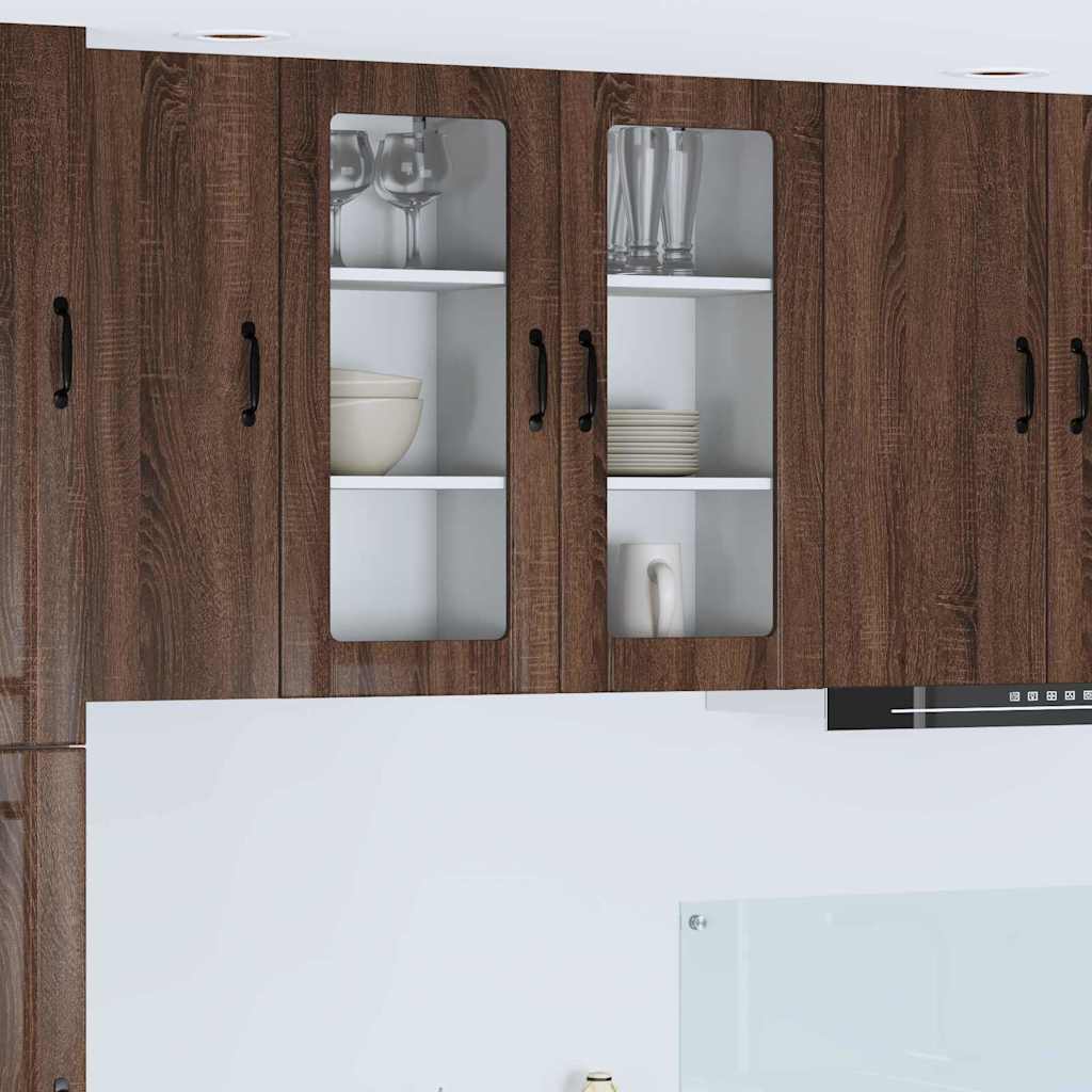 Keukenkast aan de muur Bruin Eiken 40 x 31 x 80 cm Bewerkt hout