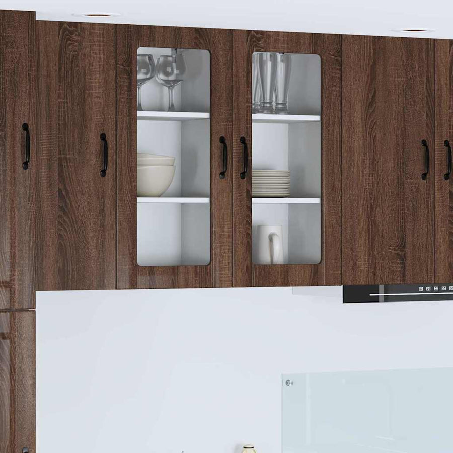 Keukenkast aan de muur Bruin Eiken 40 x 31 x 80 cm Bewerkt hout
