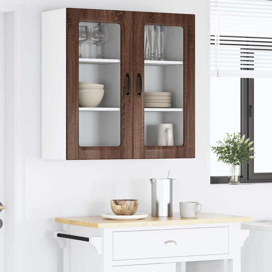 Keukenkast aan de muur Bruin Eiken 40 x 31 x 80 cm Bewerkt hout