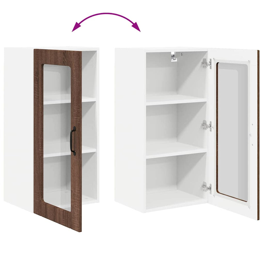 Keukenkast aan de muur Bruin Eiken 40 x 31 x 80 cm Bewerkt hout