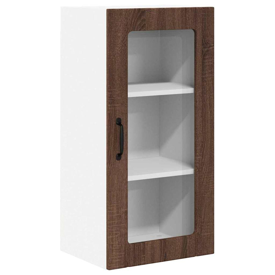 Keukenkast aan de muur 2 pcs Bruin Eiken 40 x 31 x 80 cm