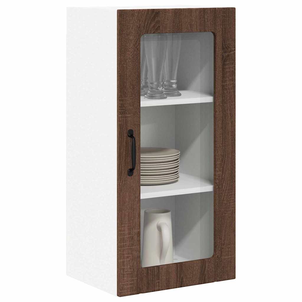Keukenkast aan de muur 2 pcs Bruin Eiken 40 x 31 x 80 cm