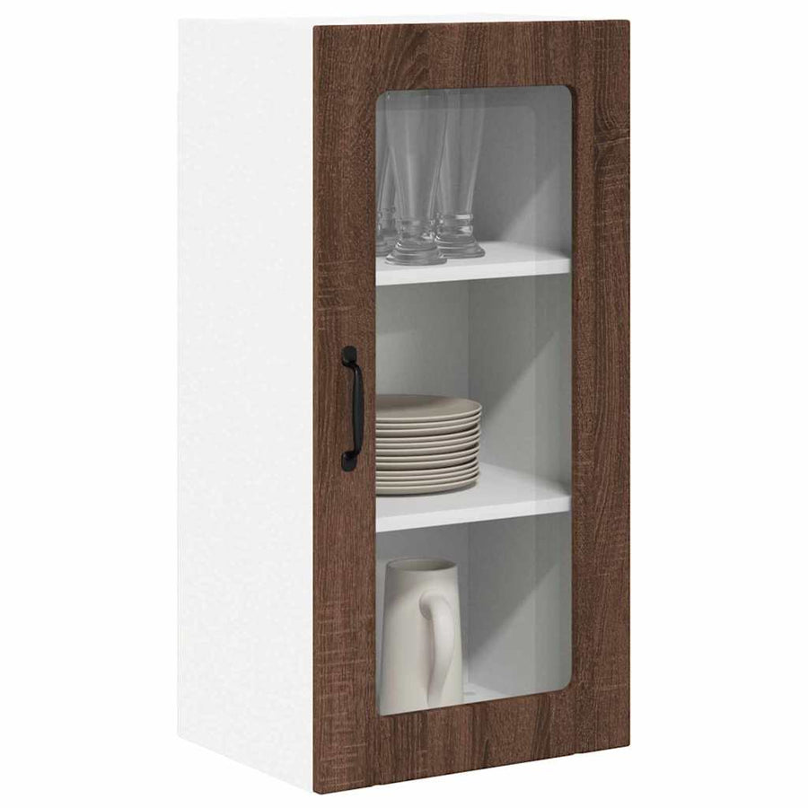 Keukenkast aan de muur 2 pcs Bruin Eiken 40 x 31 x 80 cm