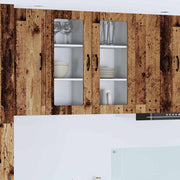 Keukenkast 2 stuks 40x31x80 cm oud hout
