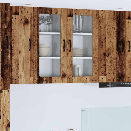 Keukenkast aan de muur met plank 2 pcs Oud Hout 40 x 31 x 80 cm