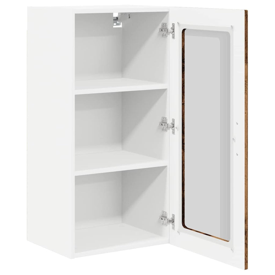 Keukenkast aan de muur met plank 2 pcs Oud Hout 40 x 31 x 80 cm