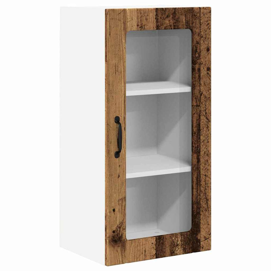 Keukenkast aan de muur met plank 2 pcs Oud Hout 40 x 31 x 80 cm