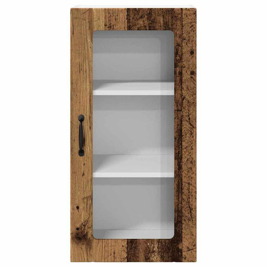 Keukenkast aan de muur met plank 2 pcs Oud Hout 40 x 31 x 80 cm