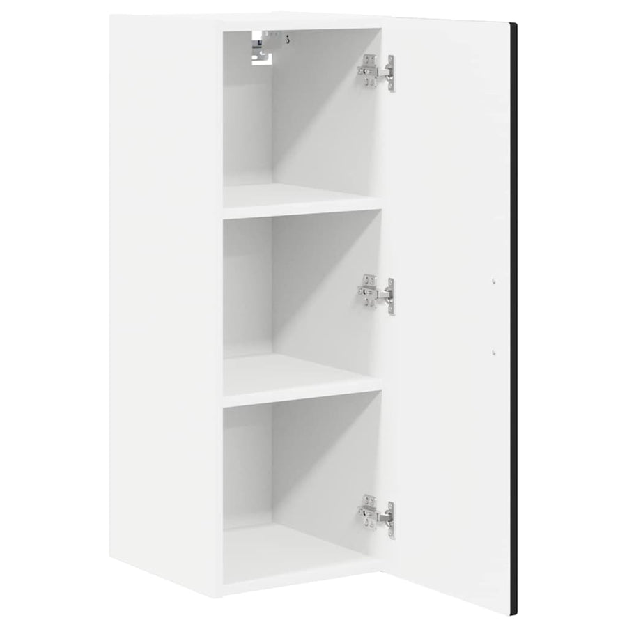 Keukenkast aan de muur Zwart 30 x 31 x 80 cm Bewerkt hout