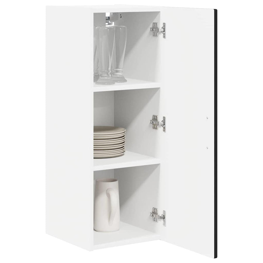 Keukenkast aan de muur Zwart 30 x 31 x 80 cm Bewerkt hout