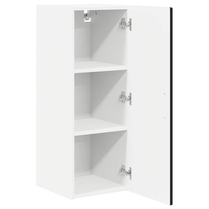 Keukenkast aan de muur 2 pcs Zwart 30 x 31 x 80 cm Bewerkt hout