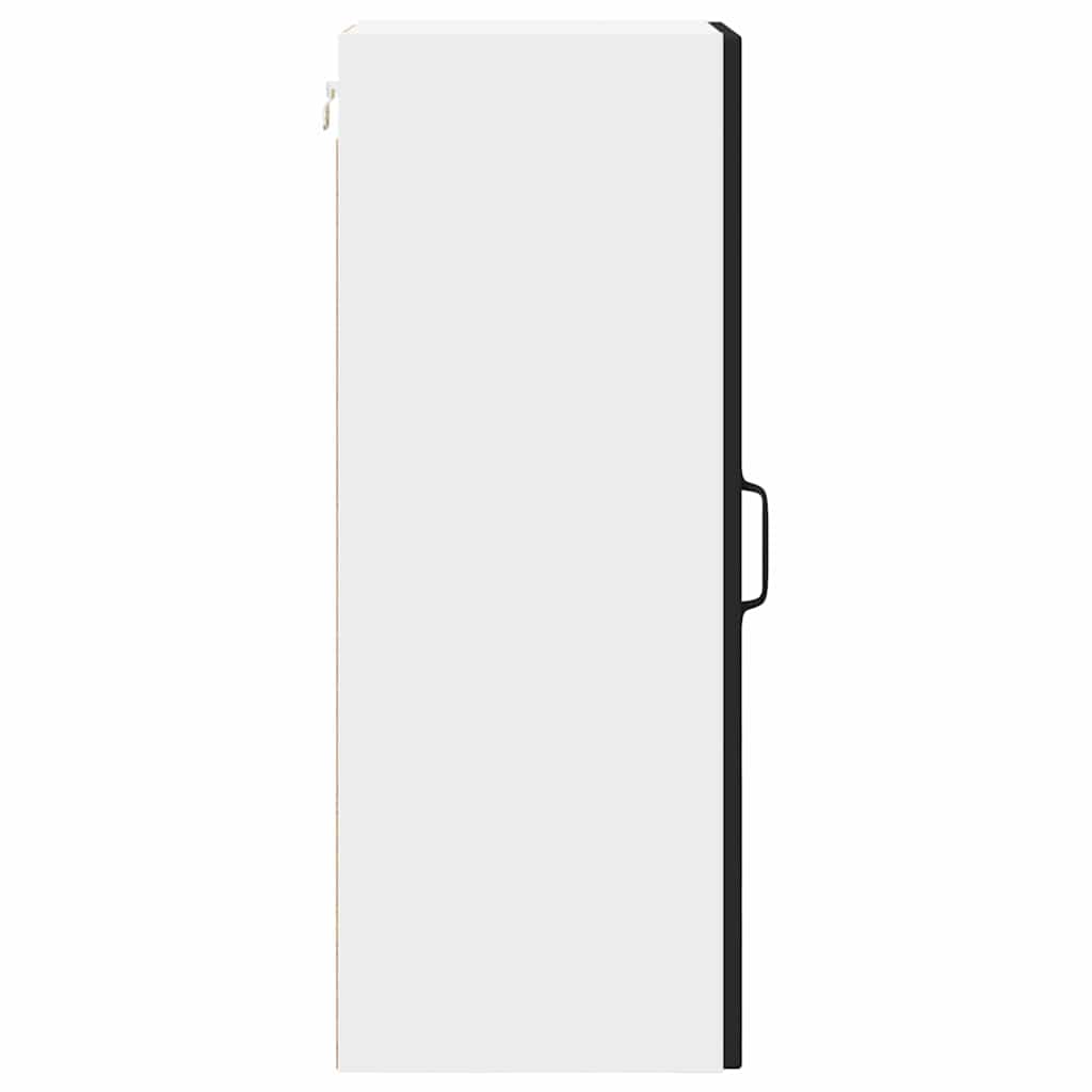 Keukenkast aan de muur 2 pcs Zwart 30 x 31 x 80 cm Bewerkt hout