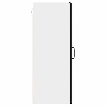 Keukenkast aan de muur 2 pcs Zwart 30 x 31 x 80 cm Bewerkt hout