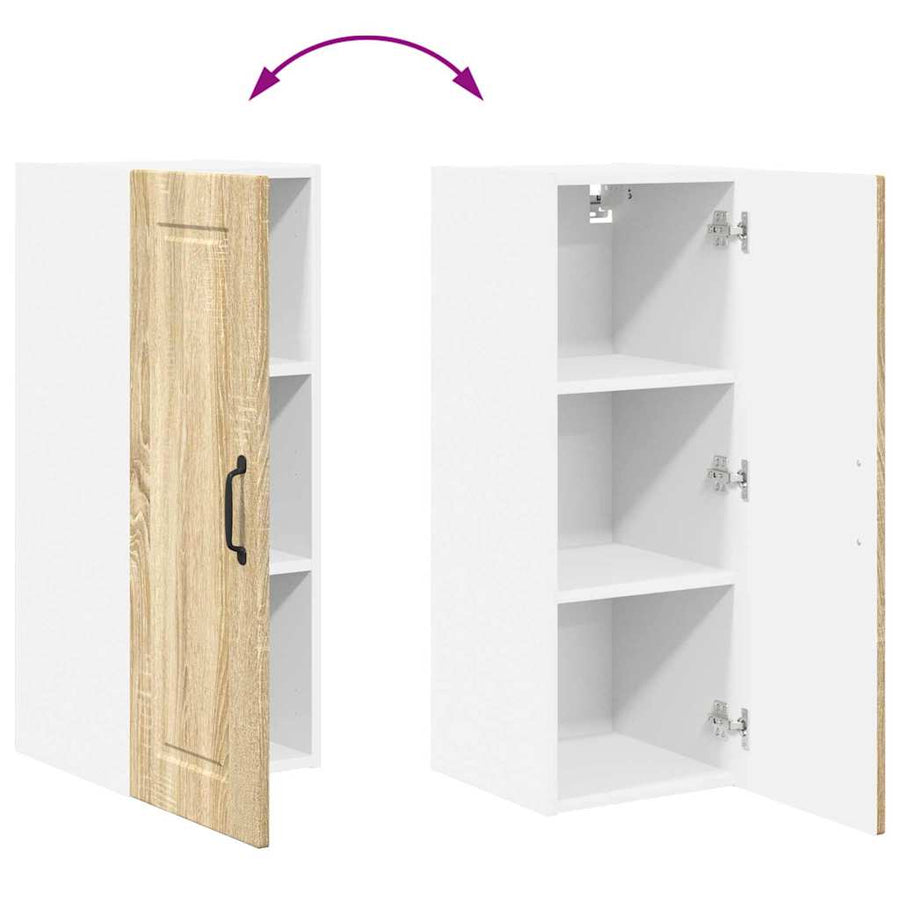Keukenkast aan de muur met plank Sonoma Eiken 30 x 31 x 80 cm