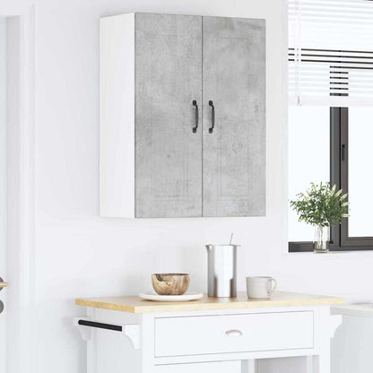 Keukenkast aan de muur Beton Grijs 30 x 31 x 80 cm Bewerkt hout