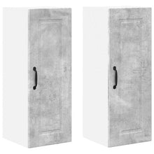 Keukenkast aan de muur 2 pcs Beton Grijs 30 x 31 x 80 cm