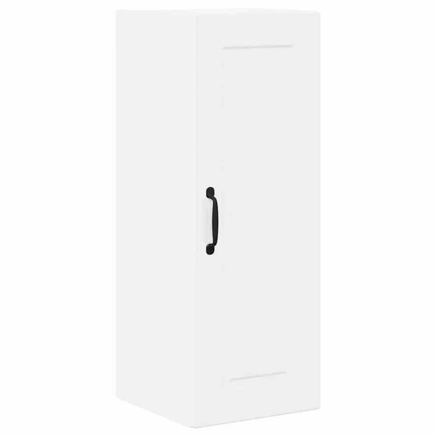 Keukenkast aan de muur met plank Hoogglans wit 30 x 31 x 80 cm