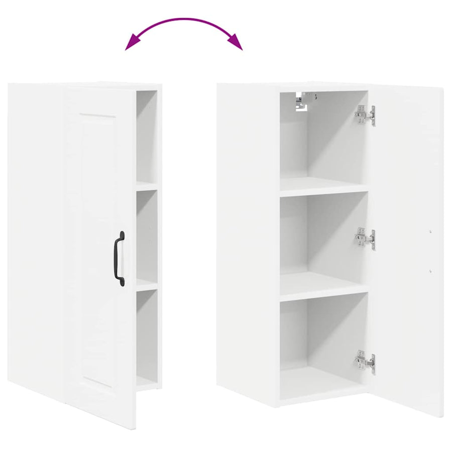 Keukenkast aan de muur met plank Hoogglans wit 30 x 31 x 80 cm