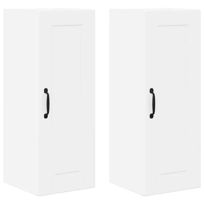 Keukenkast aan de muur 2 pcs Hoogglans wit 30 x 31 x 80 cm
