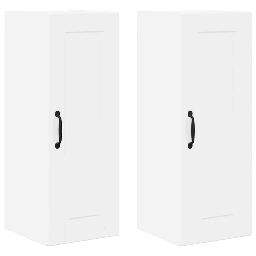 Keukenkast aan de muur 2 pcs Hoogglans wit 30 x 31 x 80 cm