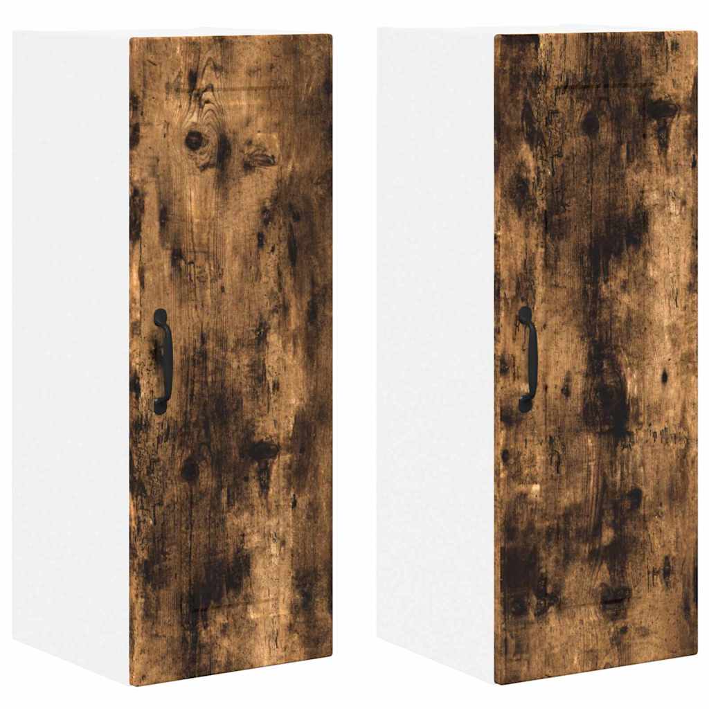 Keukenkast aan de muur 2 pcs Gerookt eiken 30 x 31 x 80 cm