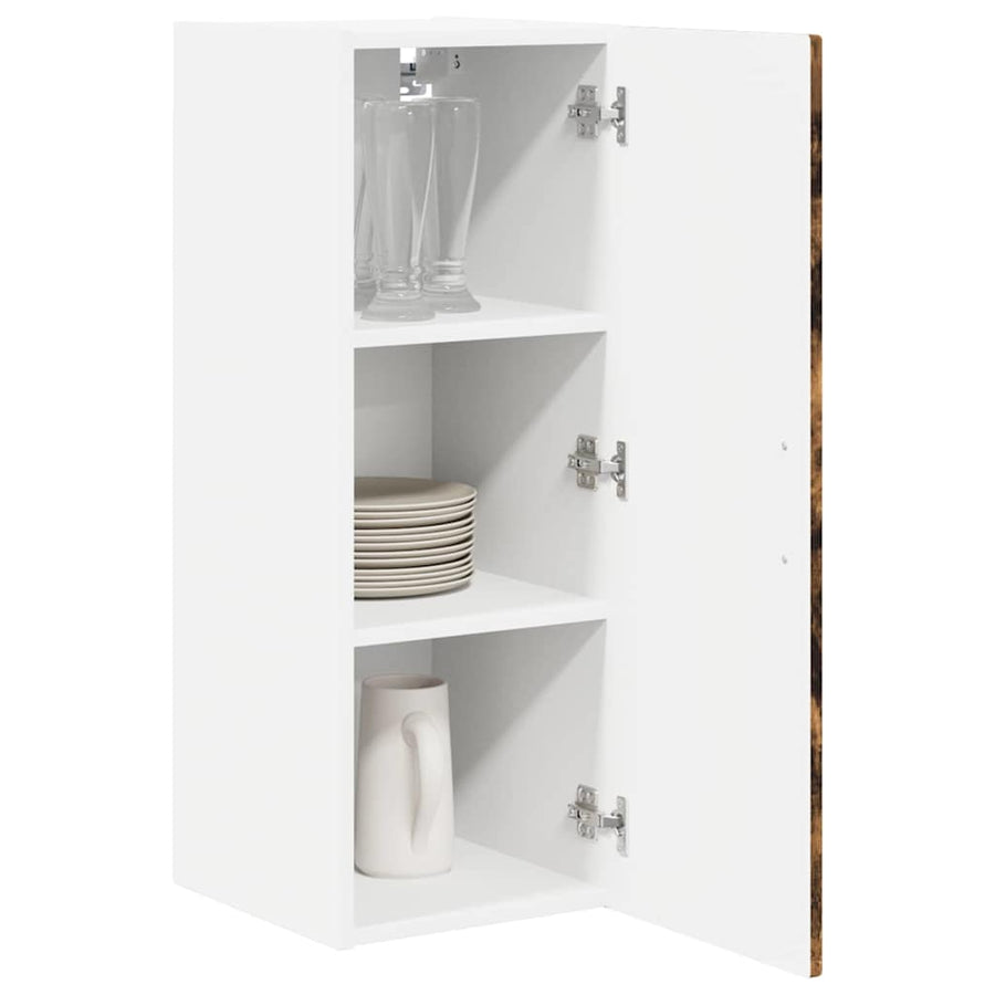 Keukenkast aan de muur 2 pcs Gerookt eiken 30 x 31 x 80 cm