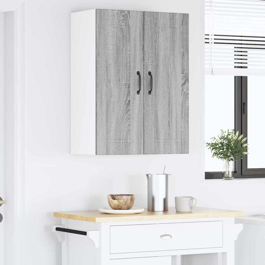 Keukenkast aan de muur met plank Grijs Sonoma 30 x 31 x 80 cm