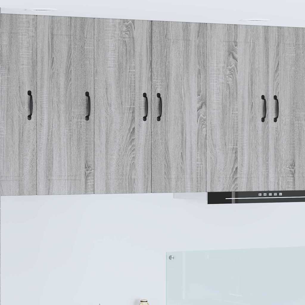 Keukenkast aan de muur 2 pcs Grijs Sonoma 30 x 31 x 80 cm