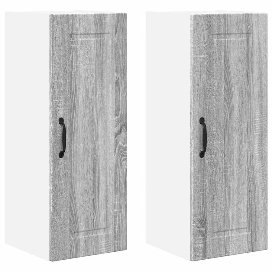 Keukenkast aan de muur 2 pcs Grijs Sonoma 30 x 31 x 80 cm