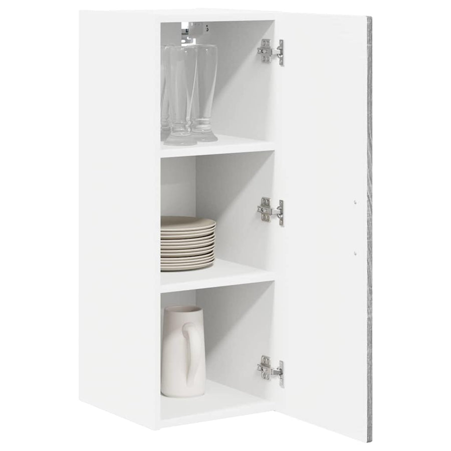 Keukenkast aan de muur 2 pcs Grijs Sonoma 30 x 31 x 80 cm