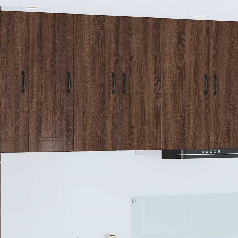Keukenkast aan de muur 2 pcs Bruin Eiken 30 x 31 x 80 cm